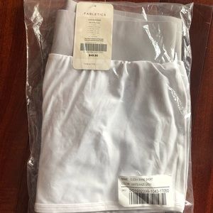 Fabuletics white/ gray shorts